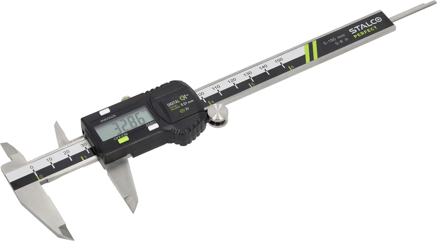 Digital Caliper Accuracy 0.01 mm Battery 3.0V 0-150 mm STALCO PERFECT S010501315