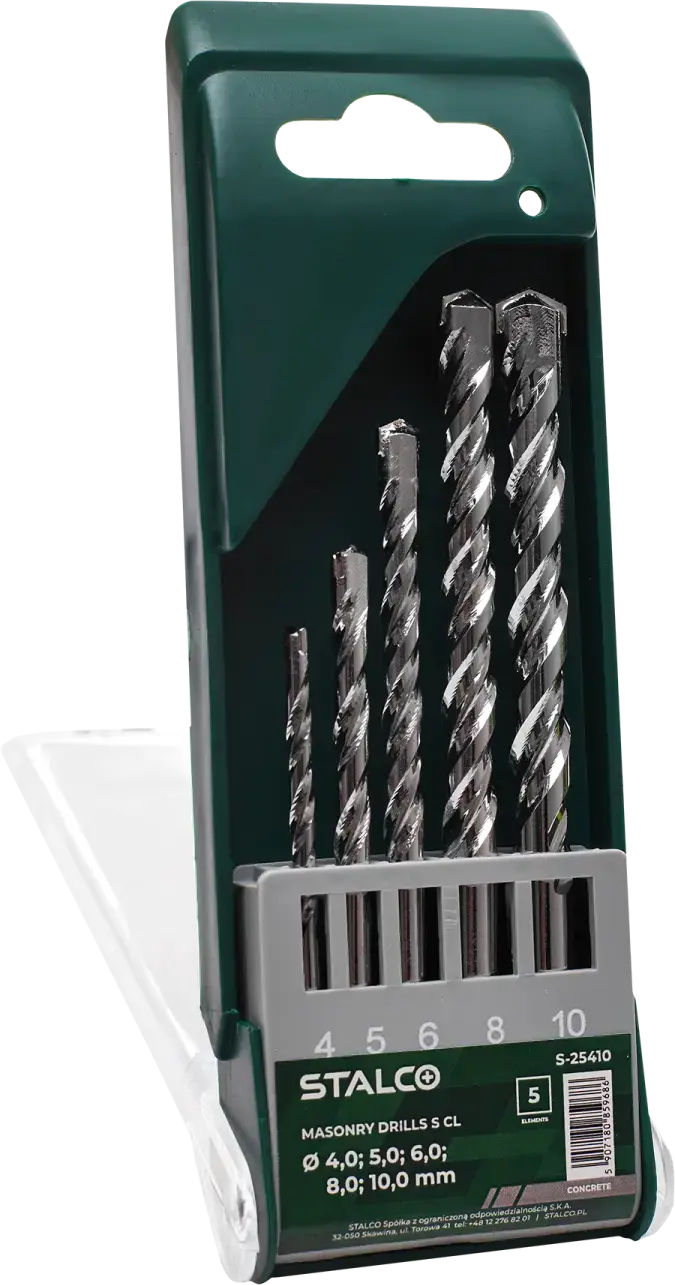 Masonry drill bits S CL ø4.0, 5.0, 6.0, 8.0, 10.0 mm STALCO S-25410