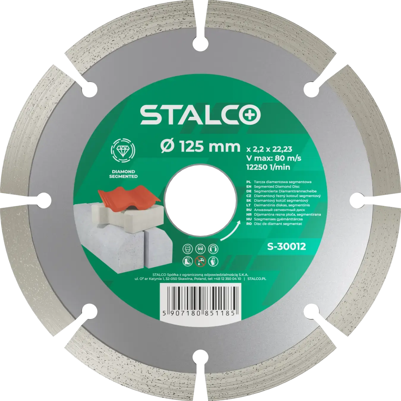 Segmented diamond blade ø115 x 2.0 x 22.23 mm STALCO S-30011