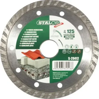 Turbo diamond cutting disc ø115 x 1.9 x 22.23 mm STALCO S-29411