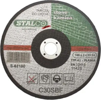 Flat concrete cutting disc ø 115 x 1.5 x 22.23 mm STALCO S-62015
