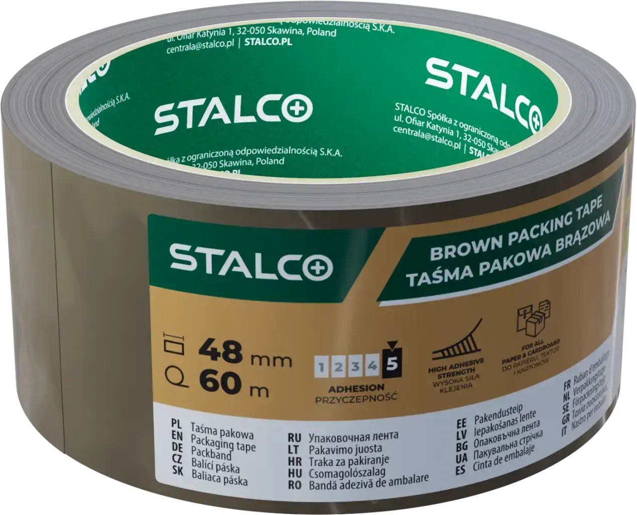 Packing tape brown 48 mm x 40 m, brown STALCO S042338240