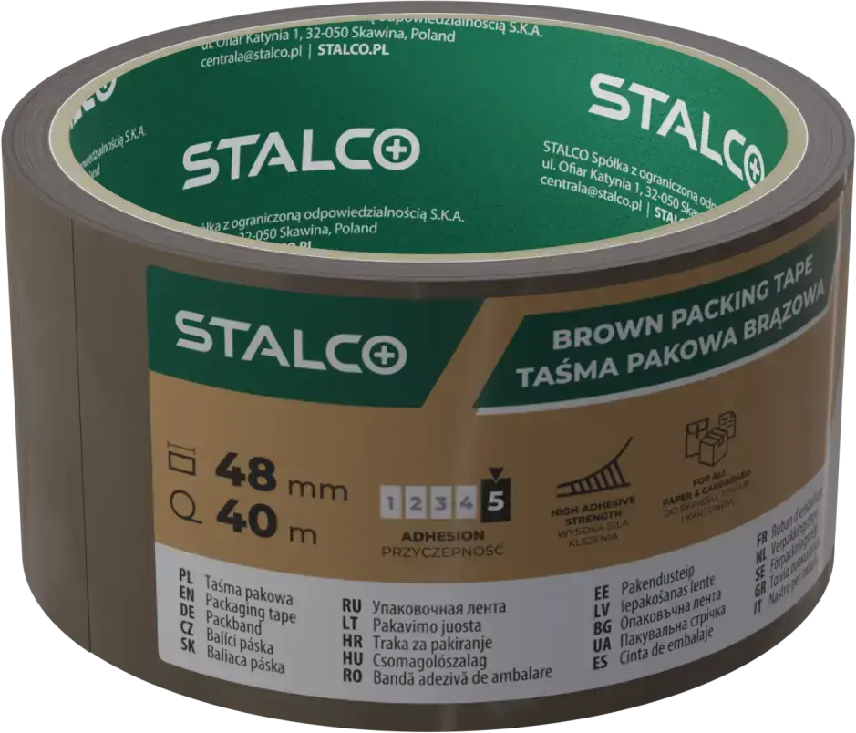 Packing tape brown 48 mm x 60 m, brown STALCO S042338260