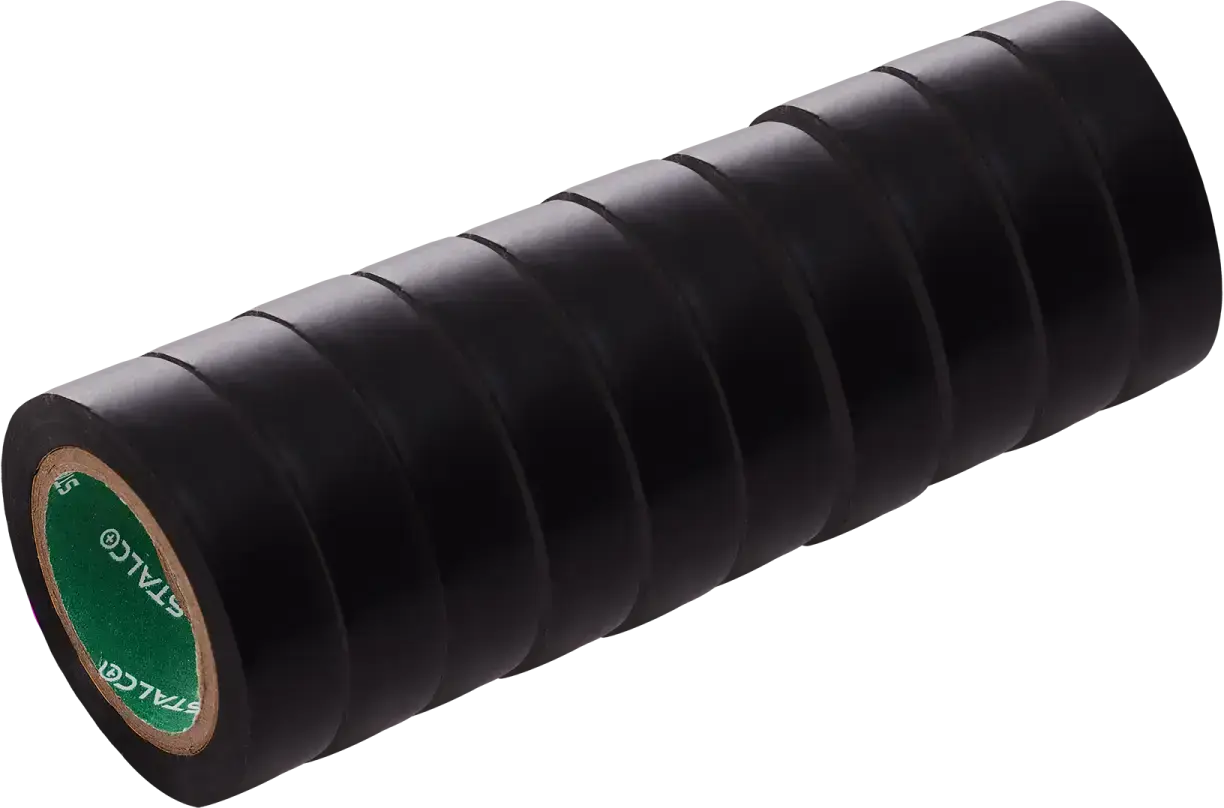 Insulation tape 15 mm x 10 m, black, pack of 10 pcs STALCO S-38615