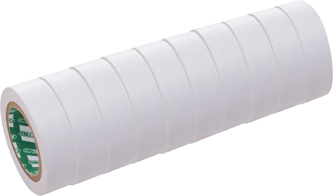 Insulation tape 15 mm x 10 m, white, pack of 10 pcs STALCO S-38620