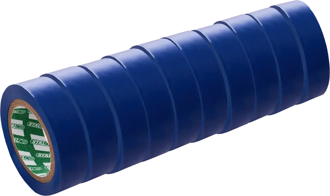 Insulation tape 15 mm x 10 m, blue, pack of 10 pcs STALCO S-38625