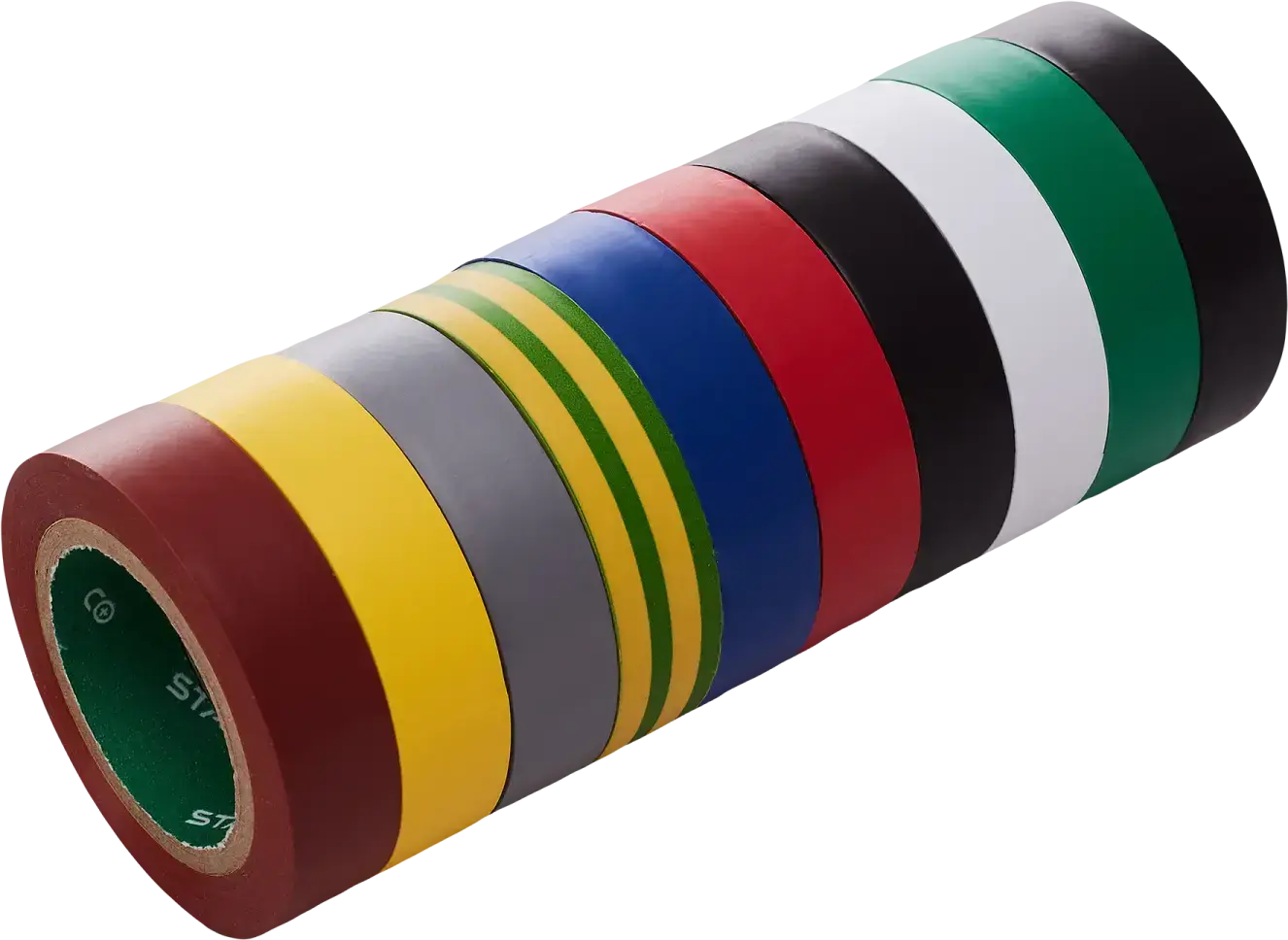 Insulation tape 15 mm x 10 m, mix, pack of 10 pcs STALCO S-38640