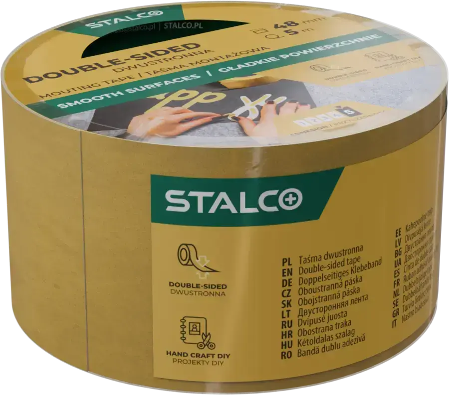 Double-sided mounting tape 48 mm x 5 m STALCO S042238505