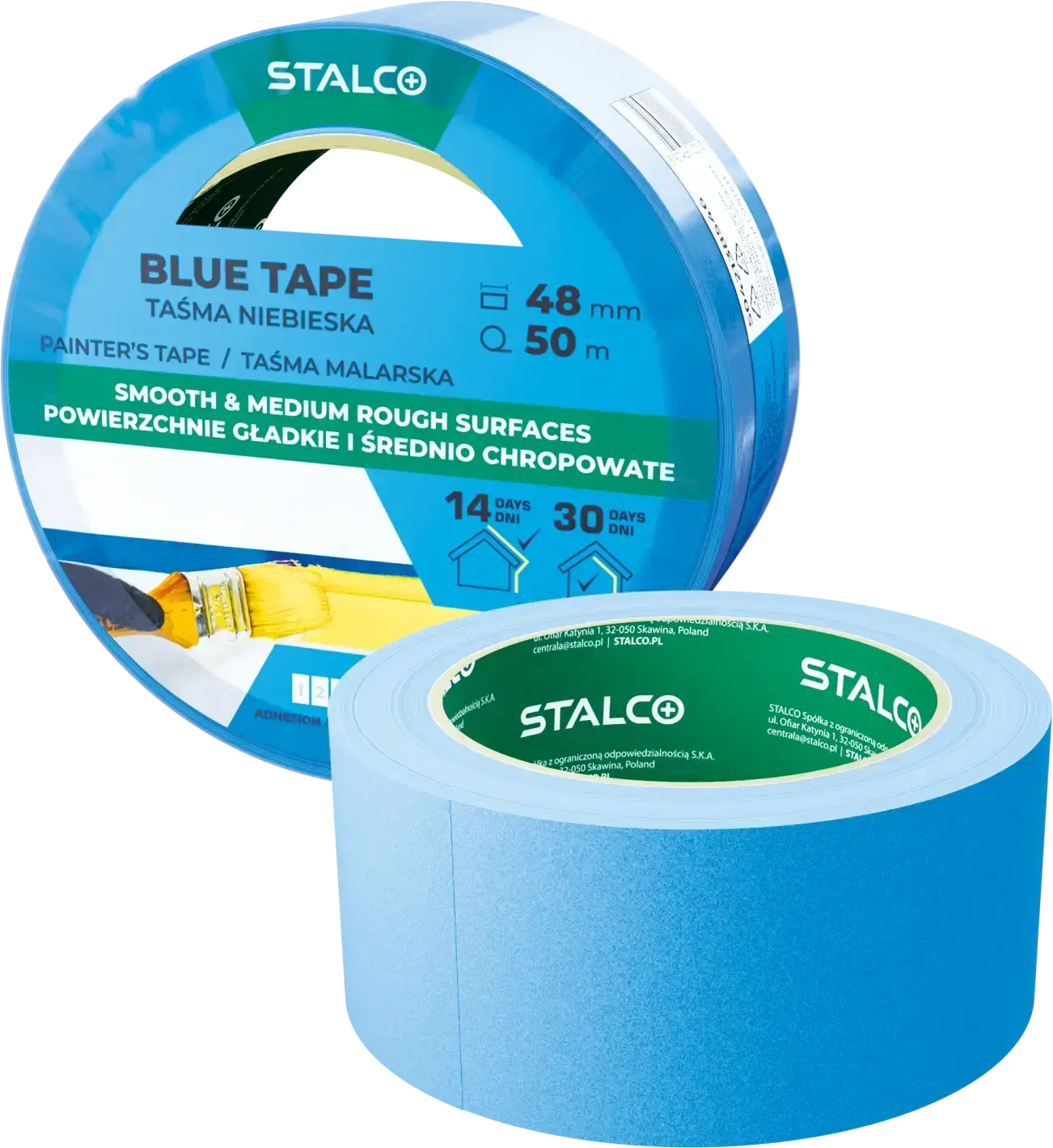 Blue painter’s tape 30 mm x 25 m, blue STALCO S042138531