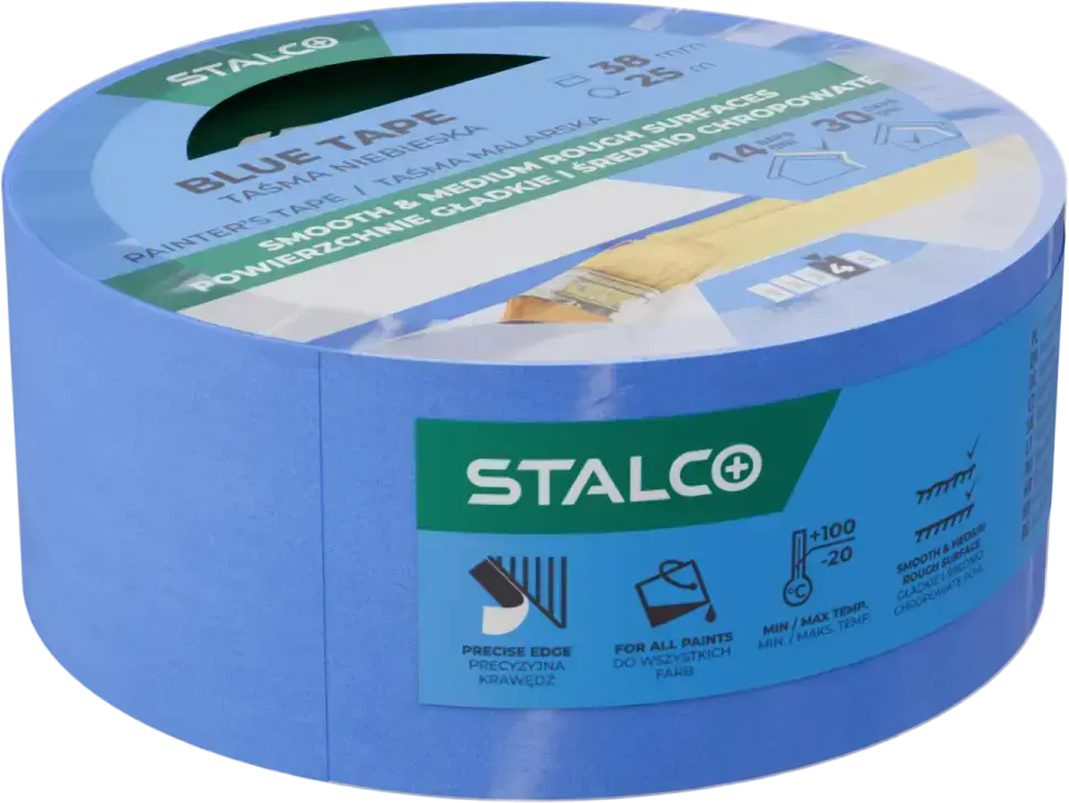 Blue painter’s tape 38 mm x 25 m, blue STALCO S042138534