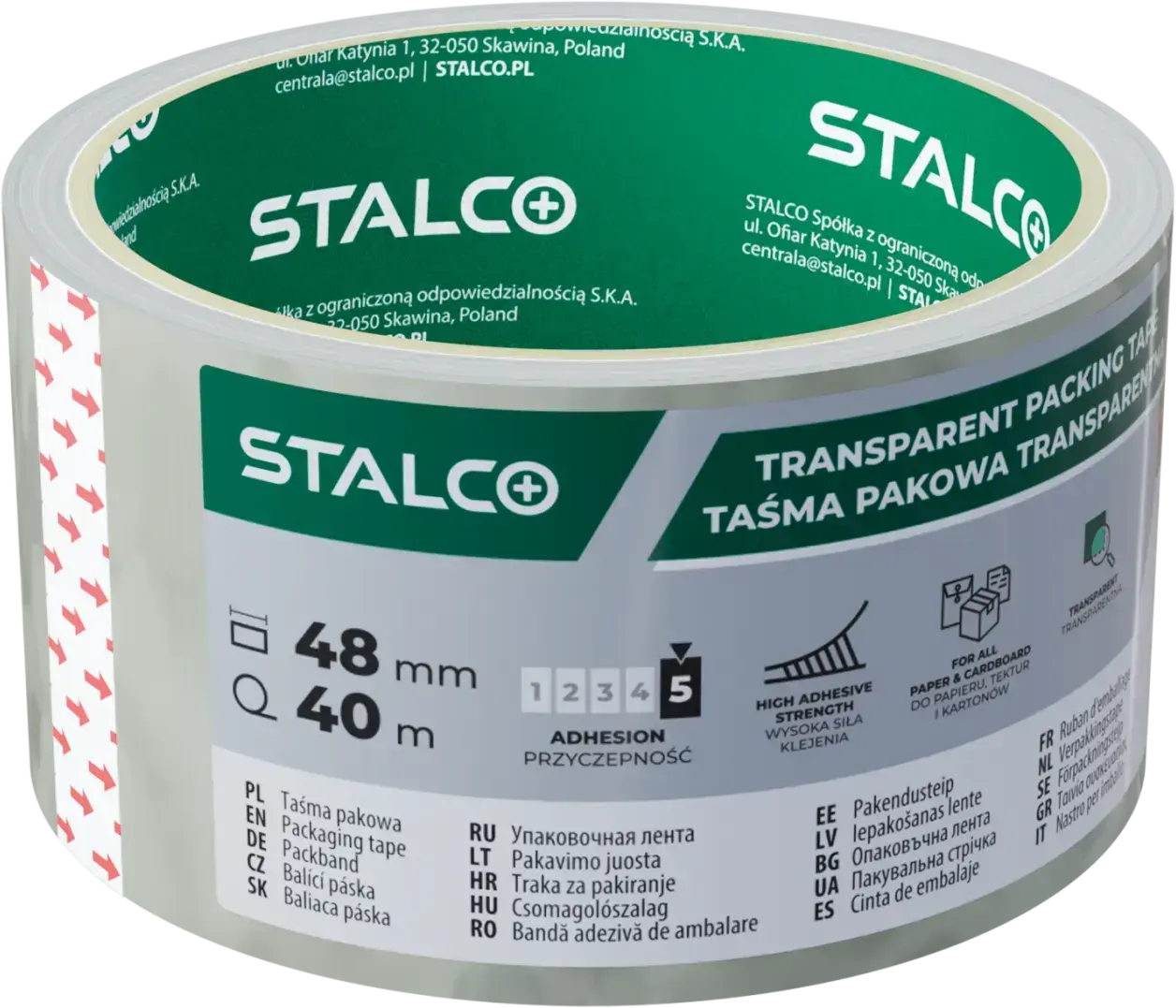 Packing tape transparent 48 mm x 40 m STALCO S042338340