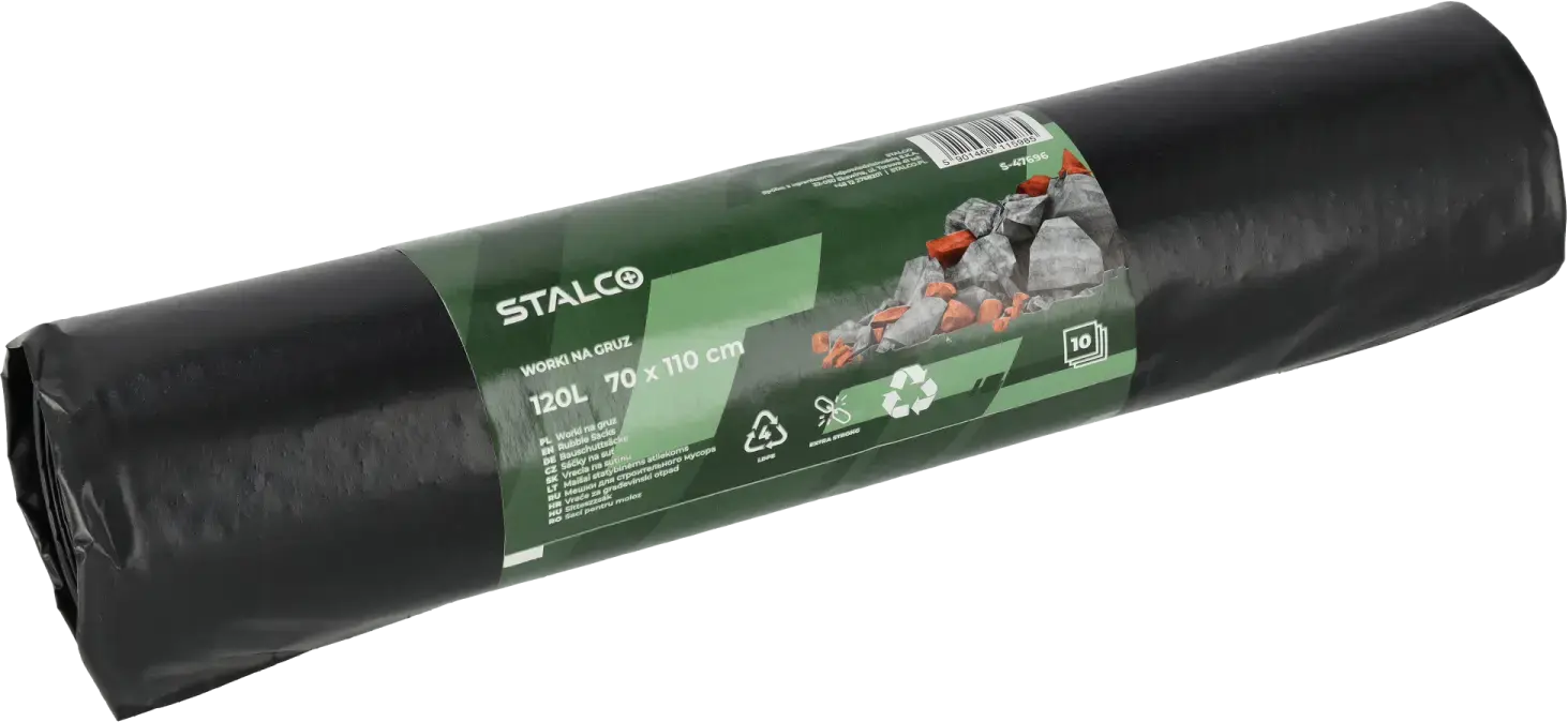 Rubble bags 120 L, 70 x 110 cm, pack of 10 STALCO S-47696
