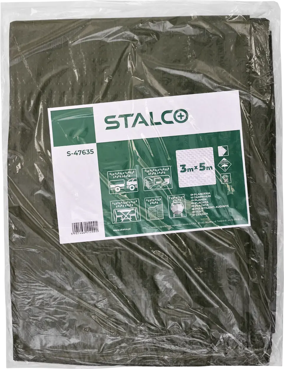Geïmpregneerd zeil 3 x 5 m STALCO S-47635