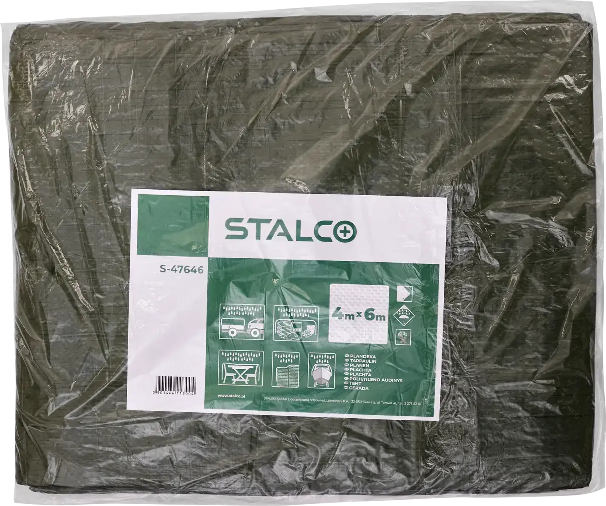 Geïmpregneerd zeil 4 x 6 m STALCO S-47646