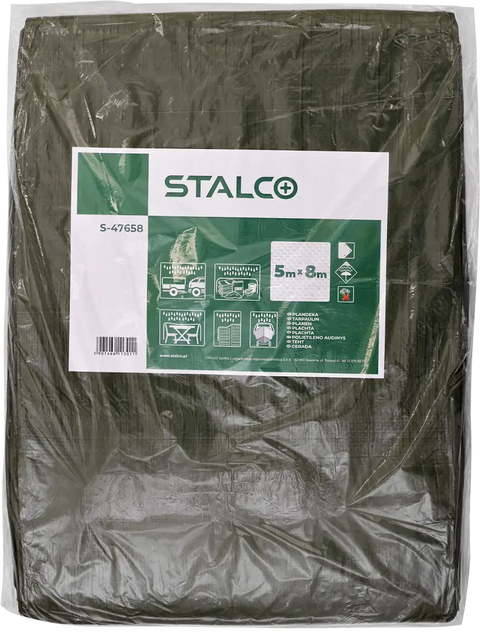 Geïmpregneerd zeil 5 x 8 m STALCO S-47658