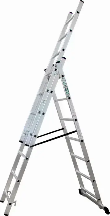Industrial ladder 150kg 3 elements x 11 steps, 22.1 kg, 6592 mm STALCO S-40563