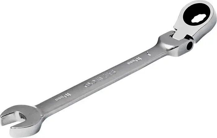 Combination wrench with ratchet and joint 10 mm STALCO S-56210