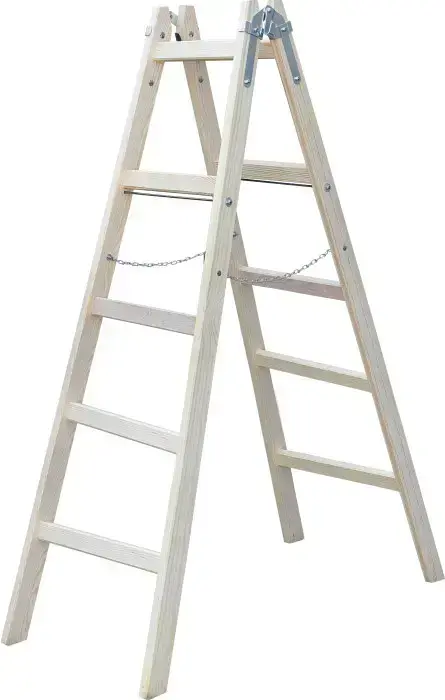 Wooden painter ladder 2 x 7 steps, 10.5 kg, 2000 mm STALCO S-40597