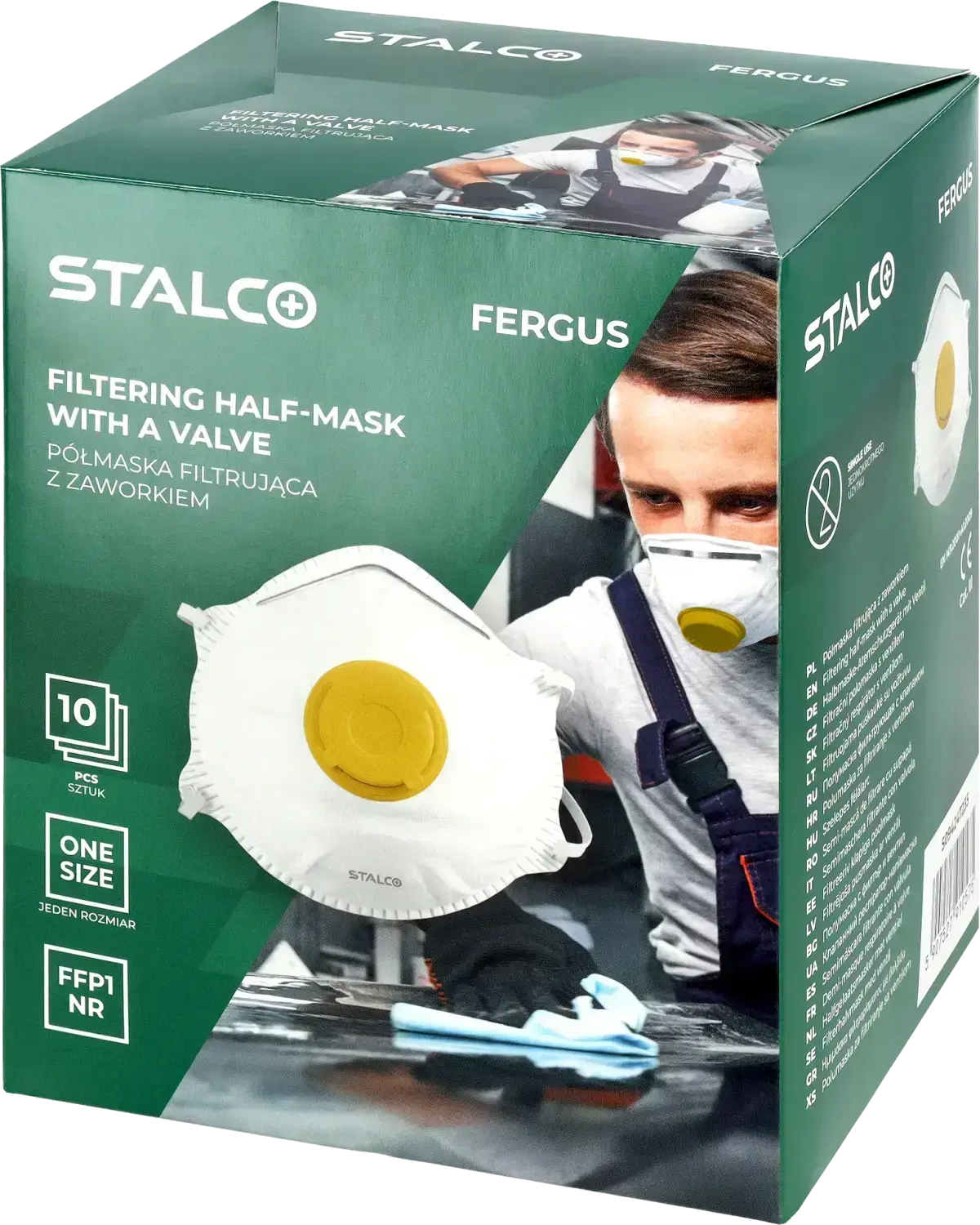 Filtering half mask with valve FFP1 FERGUS STALCO S094247235
