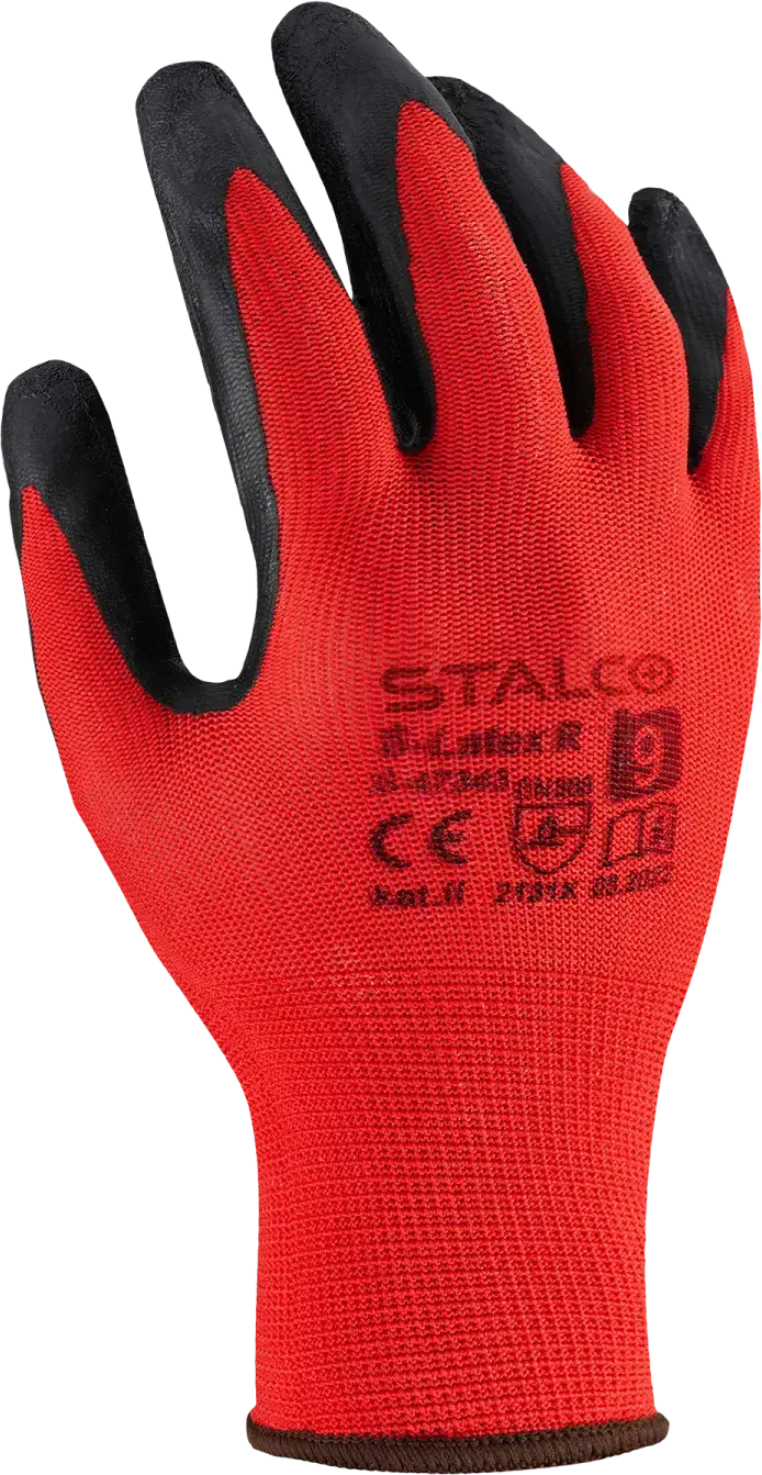 Polyester gloves S-LATEX R 9 STALCO S-47343