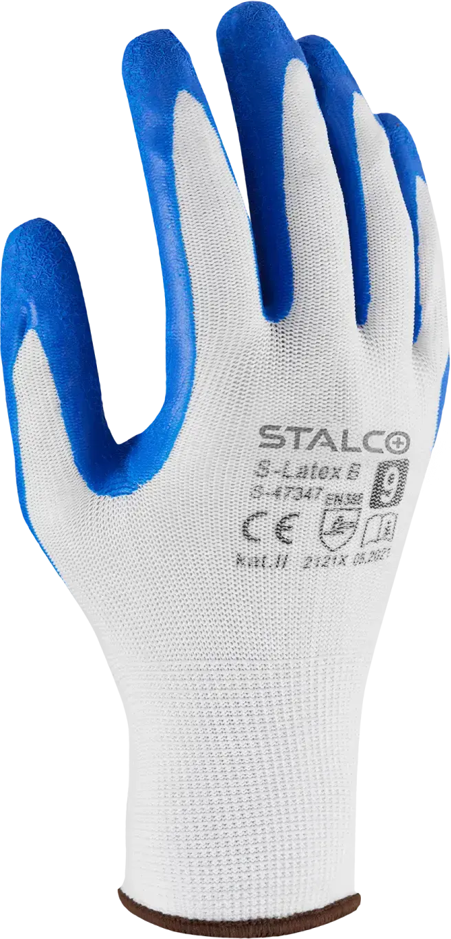Polyester gloves S-LATEX B 9 STALCO S-47347