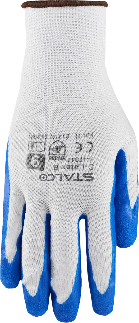 Polyester gloves S-LATEX B 9 STALCO S-47347