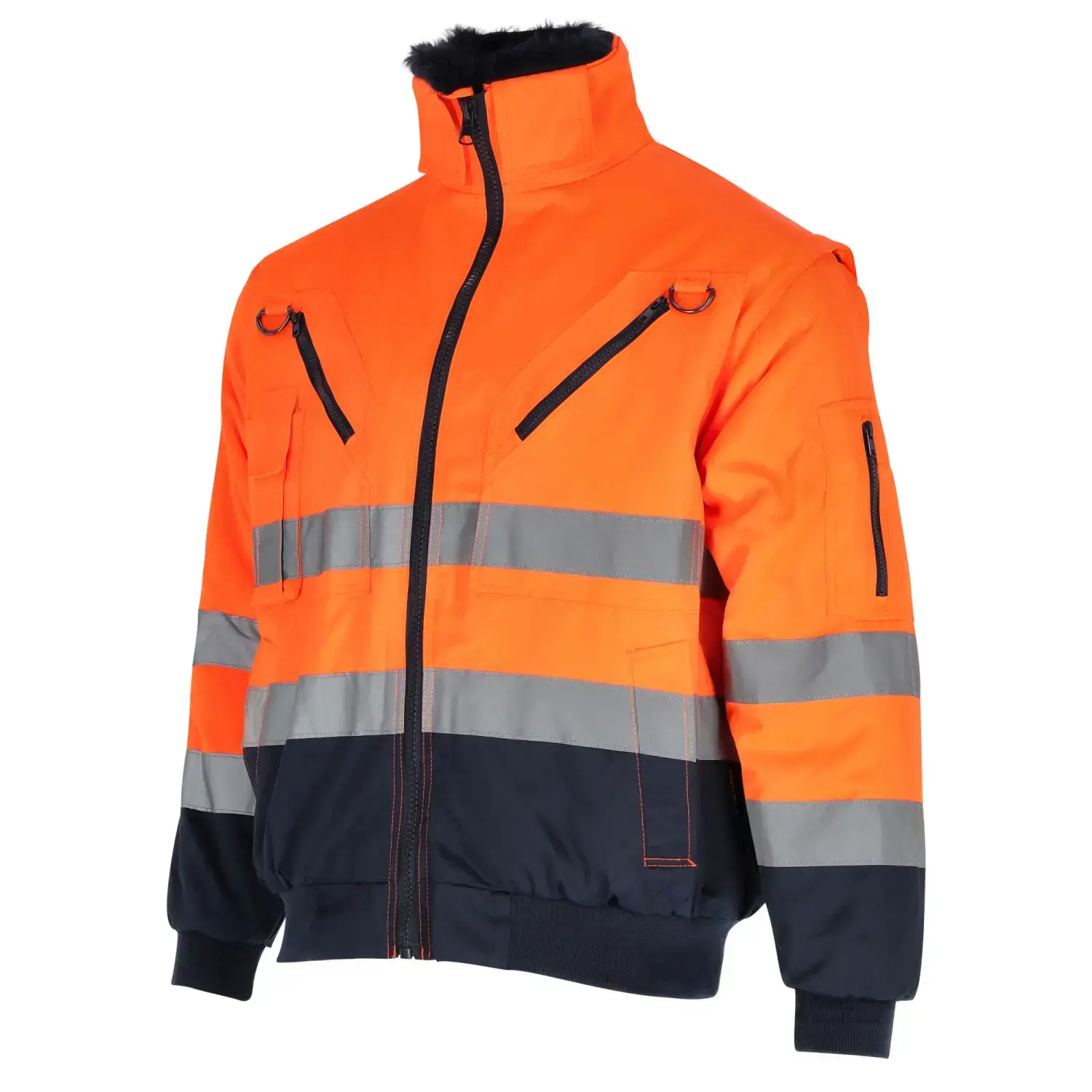 Men's insulated warning jacket PILOT HI-VIS 2XL Orange STALCO S-44091