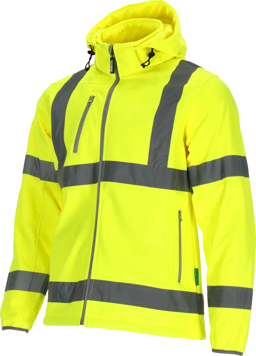 Men’s high-visibility softshell jacket NEON 2XL Yellow STALCO S-44046
