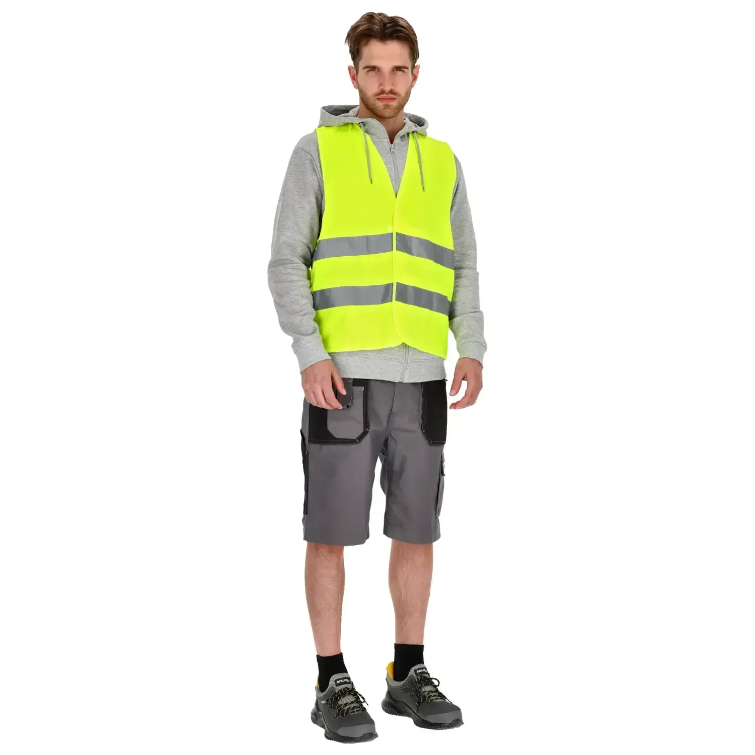 High-visibility vest SHINE 2XL Yellow STALCO S-42084