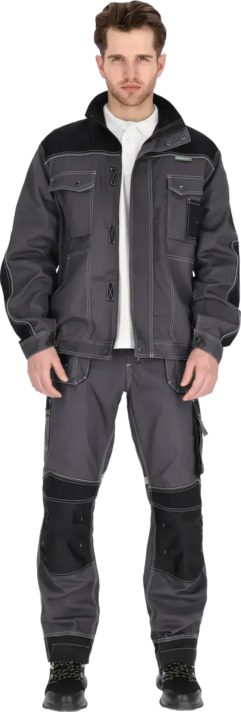ALLROUND LINE M Gray Work Sweatshirt STALCO S-44403