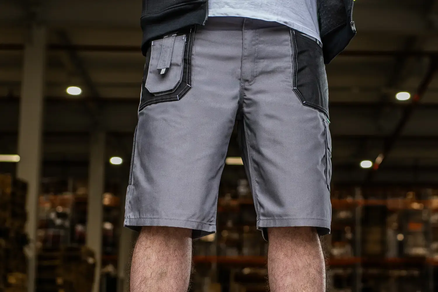 BASIC LINE Work Shorts L Gray STALCO S-47888