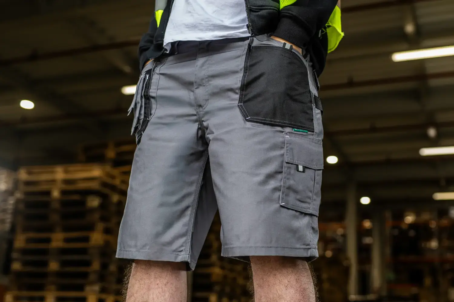 BASIC LINE Work Shorts L Gray STALCO S-47888