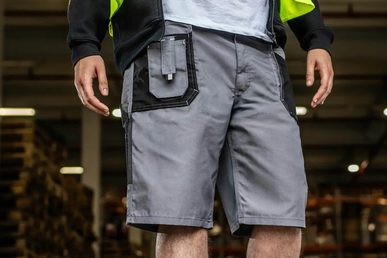 BASIC LINE Work Shorts L Gray STALCO S-47888