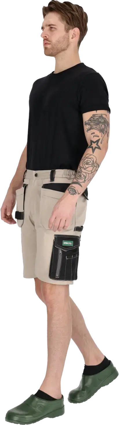 Work trousers shorts SUMMER LINE S Beige STALCO S090244601