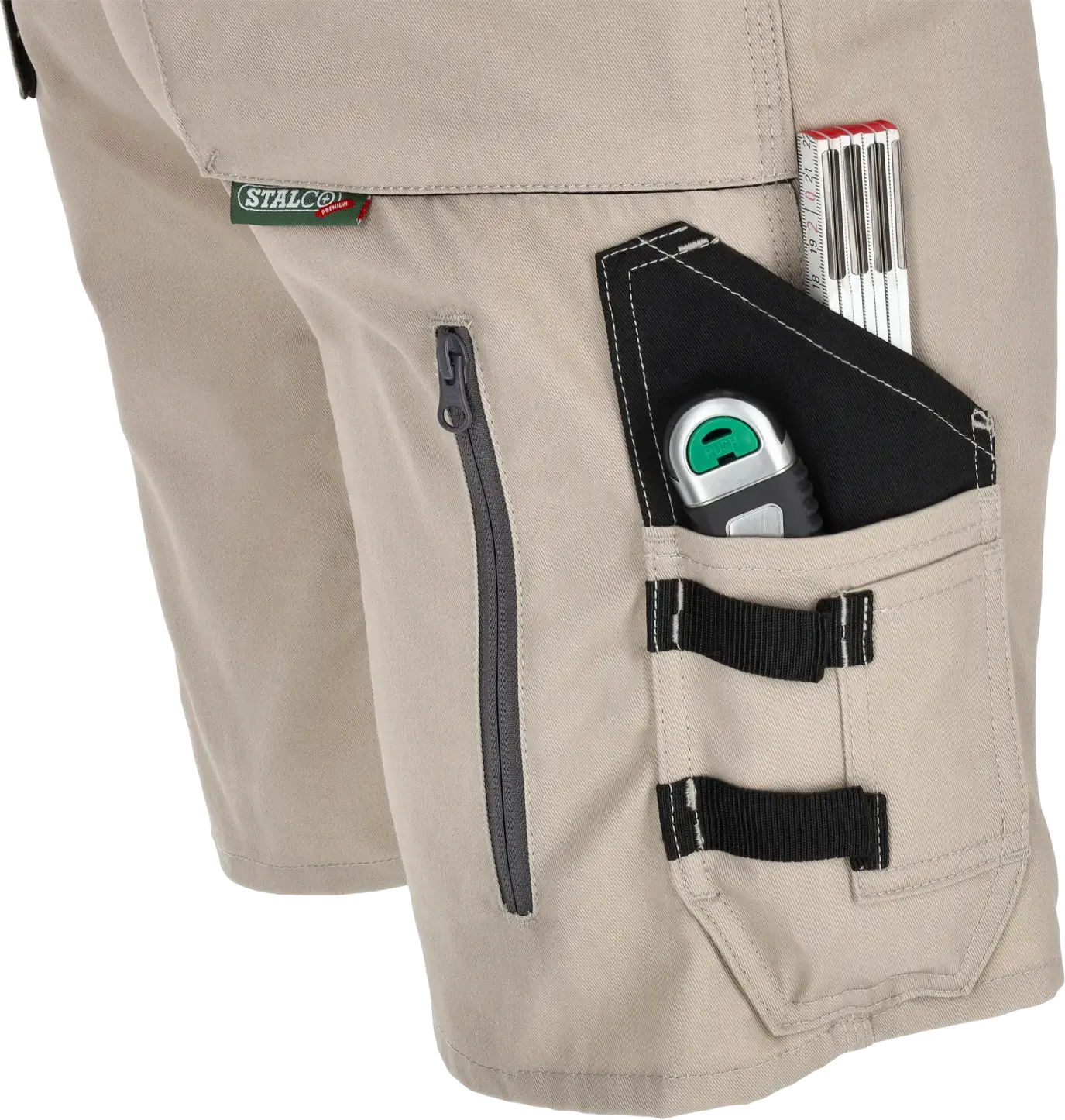 Work trousers shorts SUMMER LINE S Beige STALCO S090244601