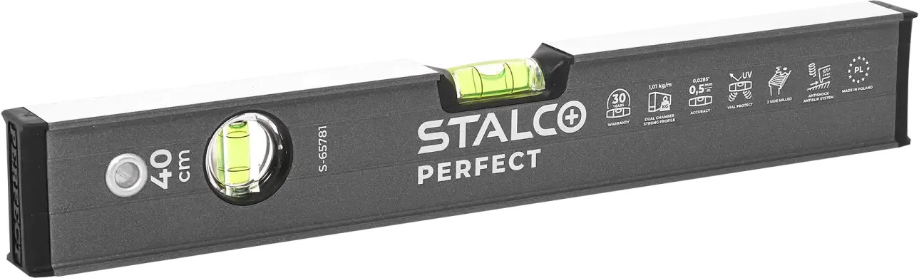 Aluminium waterpas 40 cm STALCO PERFECT S-65781
