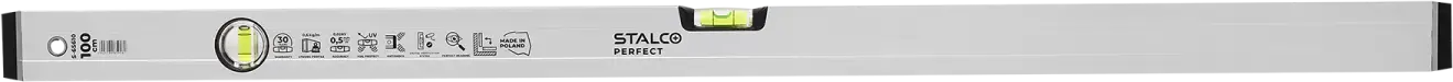 Geanodiseerde aluminium waterpas 100 cm STALCO PERFECT S-65610
