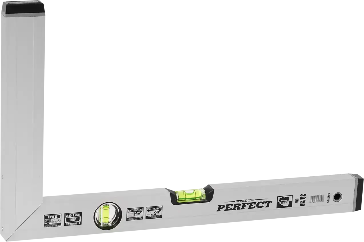 Carpenter’s square with level, horizontal & vertical 50 x 100 cm STALCO PERFECT S-65758