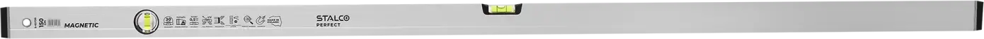 Anodized aluminum level with magnet 150 cm STALCO PERFECT S-65750