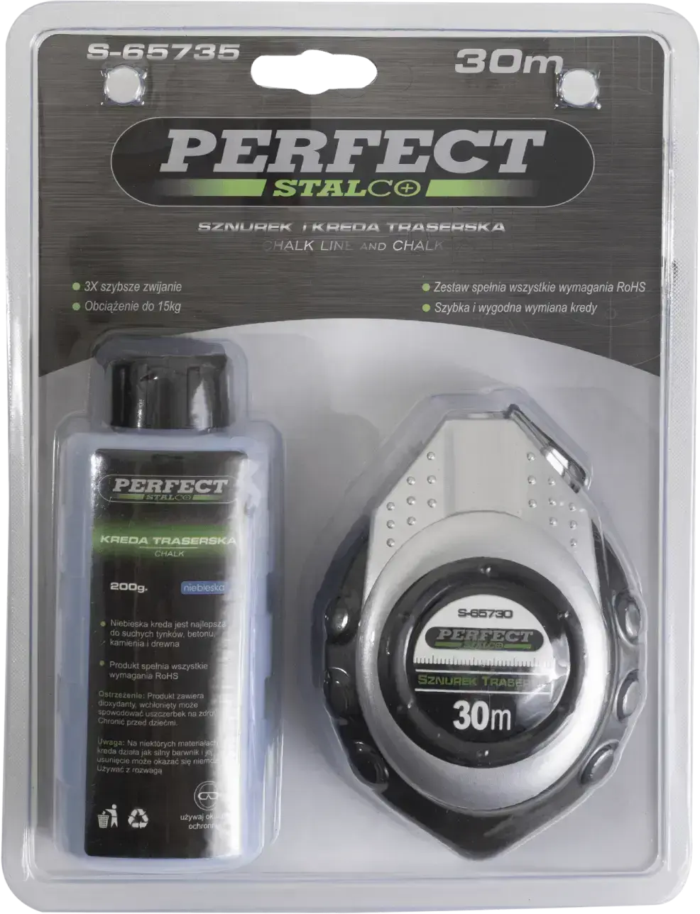 Chalk line and chalk STALCO PERFECT S-65735
