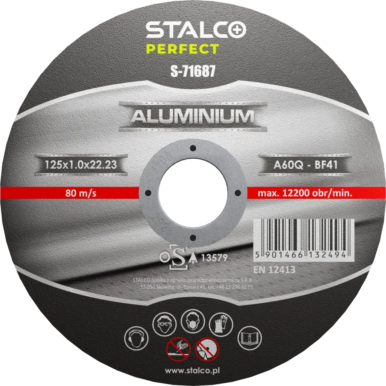 Aluminium cutting disc ø 125 x 1.0 x 22,23 mm STALCO PERFECT S-71687