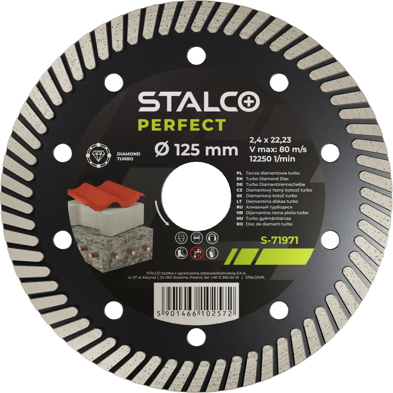 Turbodiamantzaagblad ø 230 x 2,8 x 22,23 mm STALCO PERFECT S-71975