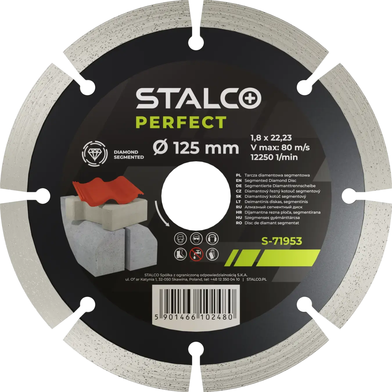 Gesegmenteerde diamantschijf ø 115 x 2,0 x 22,23 mm STALCO PERFECT S-71951