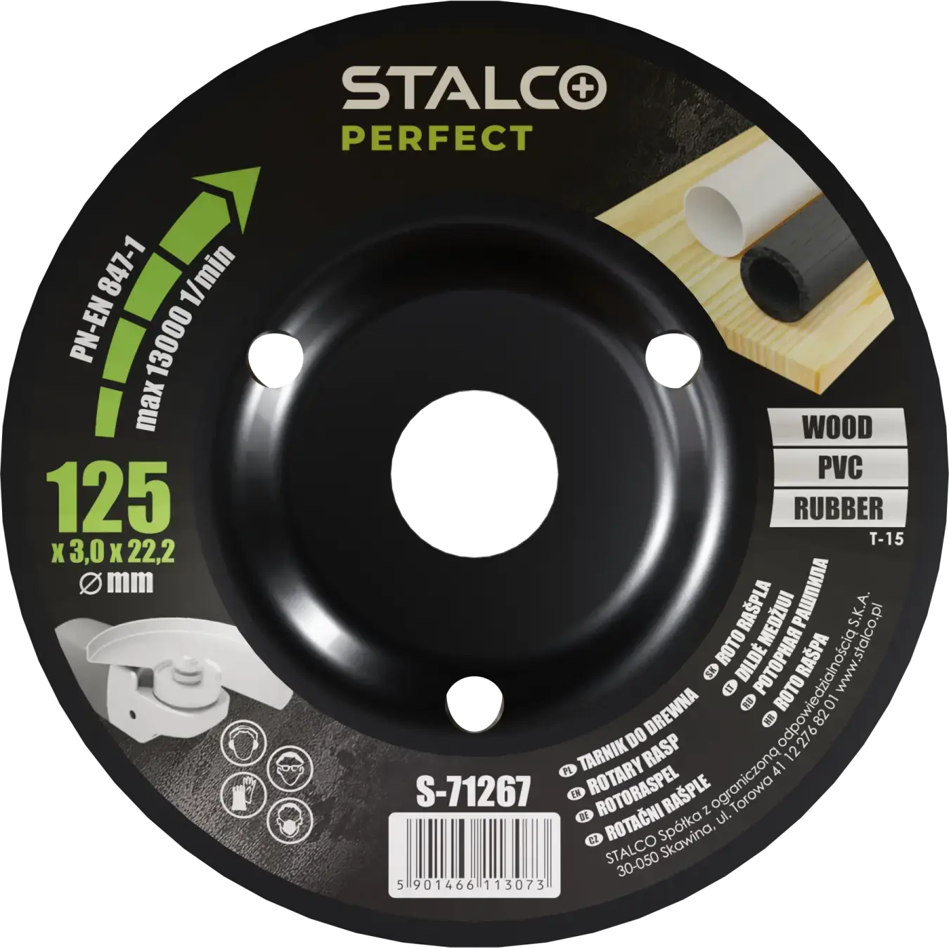 Angle Grinder Bevel Rasp ø125 x 22,23 mm STALCO PERFECT S-71267