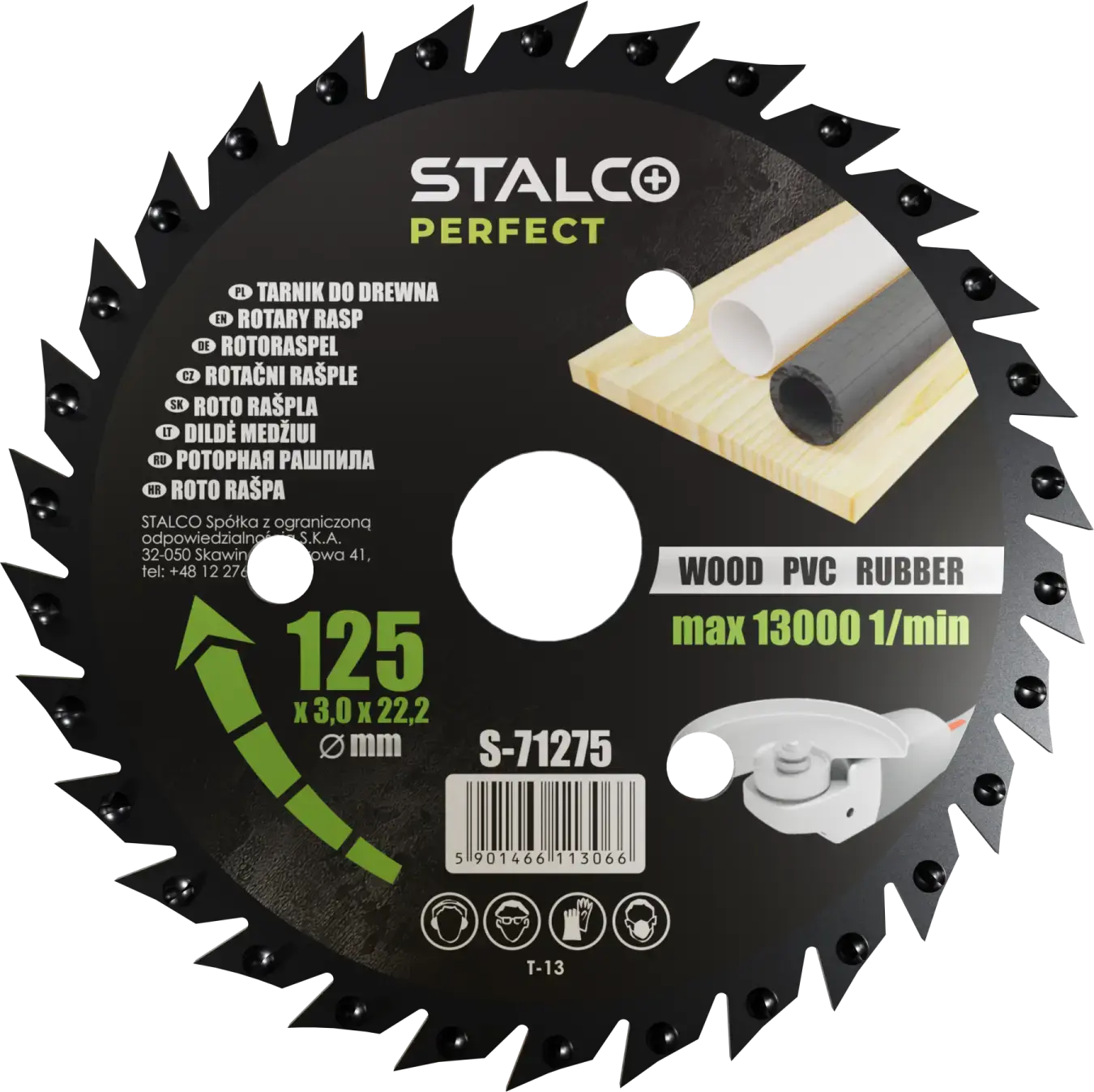 Angle Grinder Rasp-Saw ø230 x 22,23 mm STALCO PERFECT S-71273