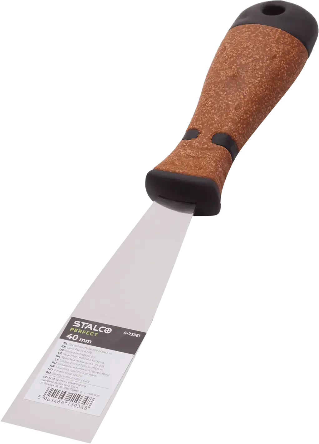 Verfspatel met kurken handgreep 40 mm STALCO PERFECT S-73361