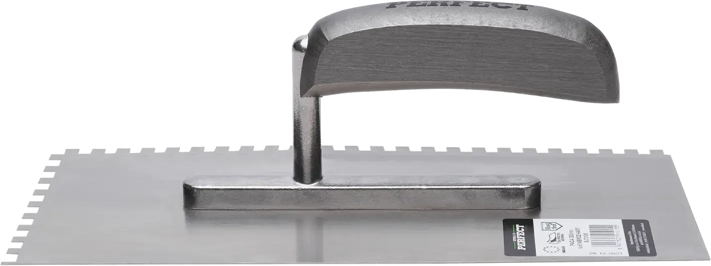 RVS pleisterspaan 280 x 130 mm, 6 x 6 tand STALCO PERFECT S-73106