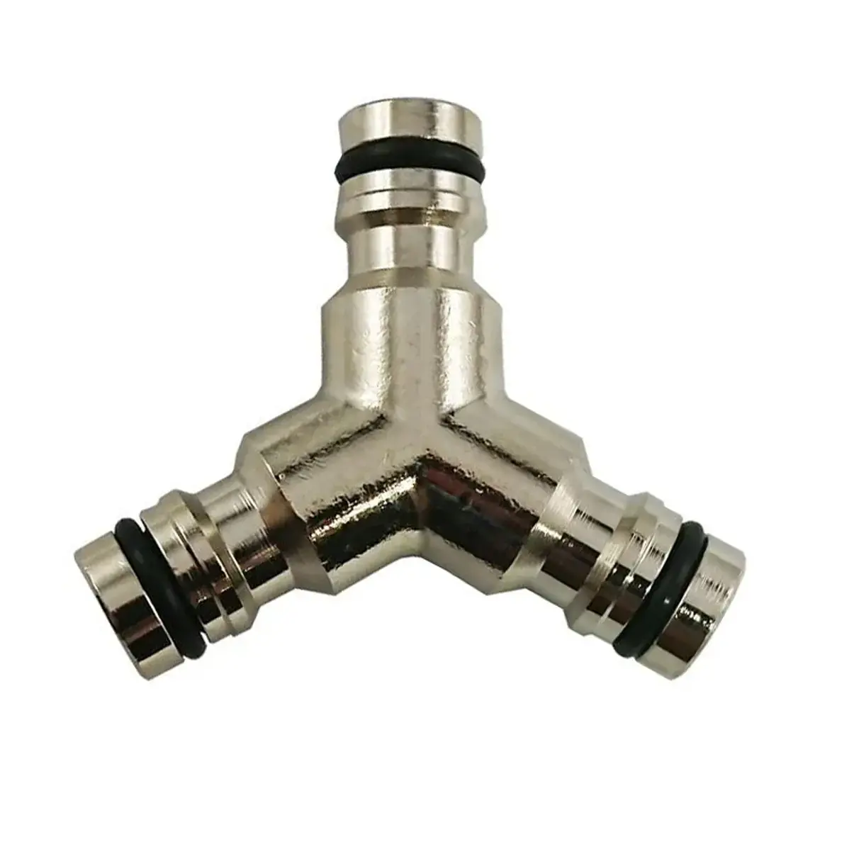Y-koppeling 3x stekker Nikkel Messing STALCO PERFECT S-73639