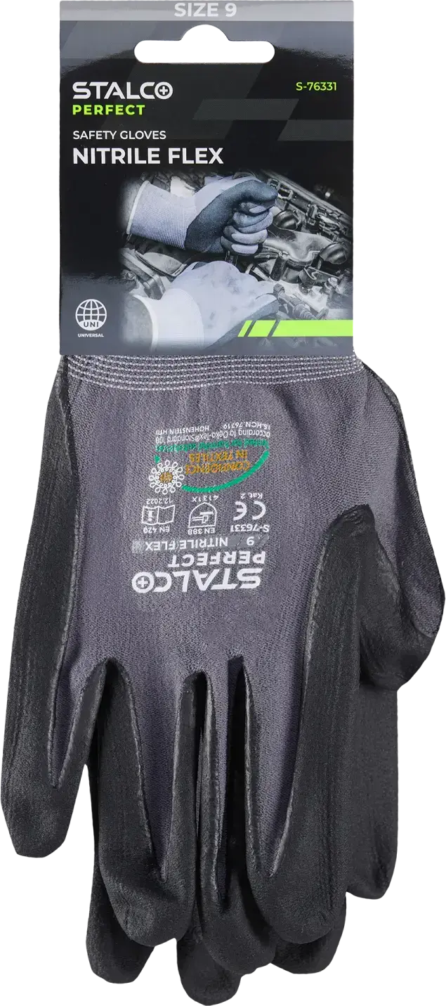 Nylon gloves NITRILE FLEX 11 STALCO PERFECT S-76334