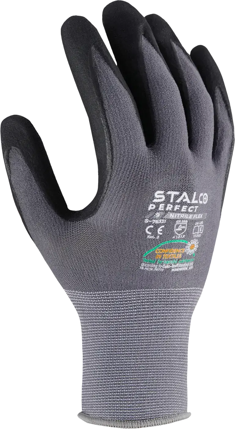 Nylon handschoenen NITRILE FLEX 11 STALCO PERFECT S-76334